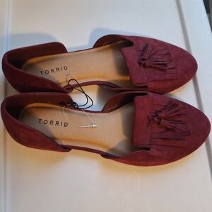 Torrid Size 12 W Suede Tassel Flats